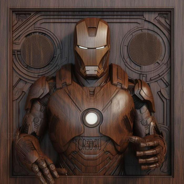 iron man 1 stl model for CNC